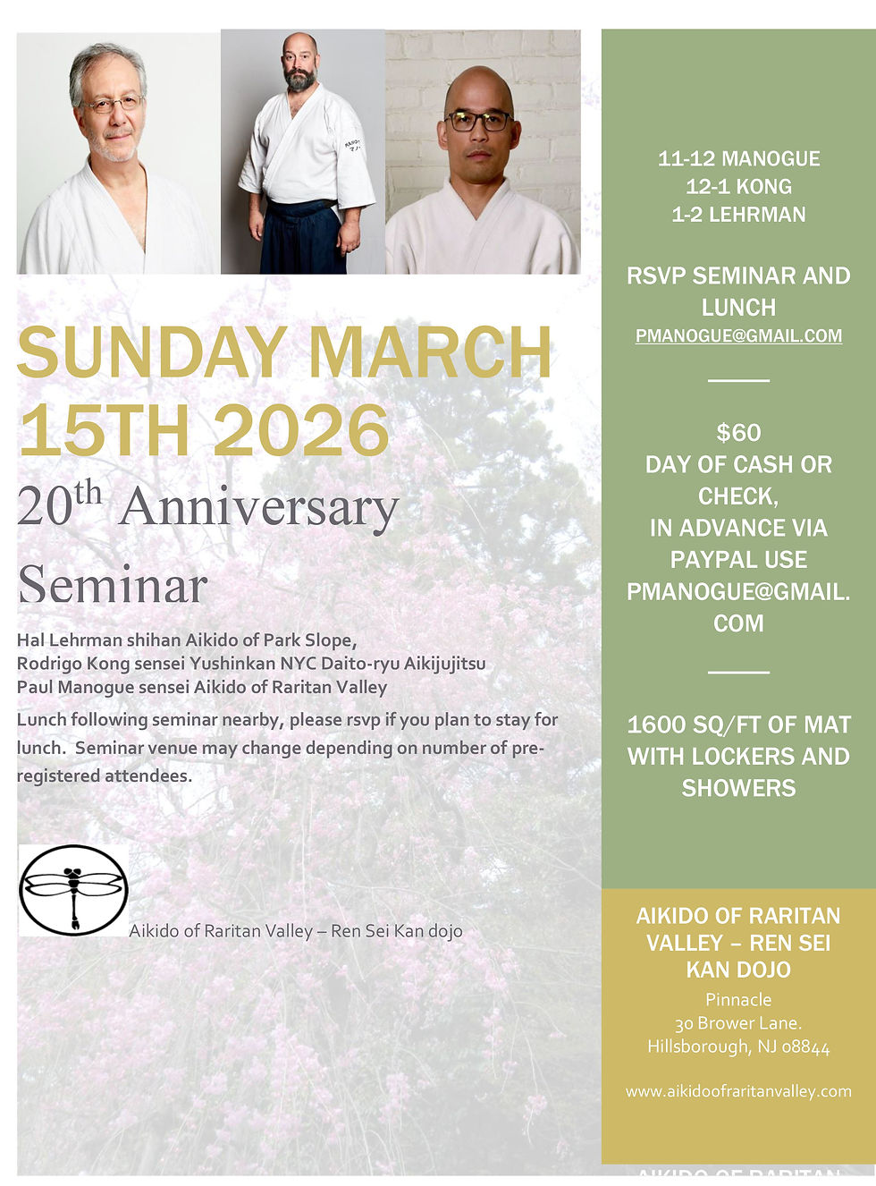 Aikido of Raritan Valley's 20th Anniversary Seminar