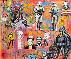 DAY COLORS RECOVER
Technique: Graffiti 
 163X195 cm