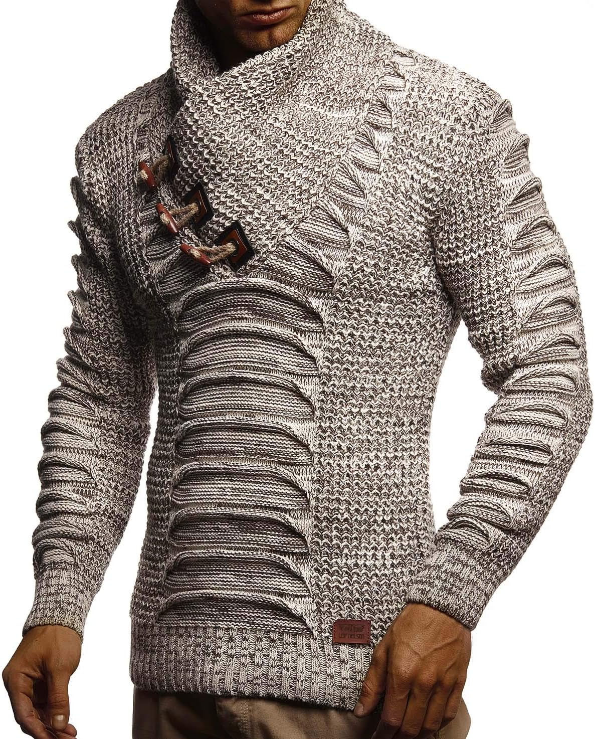 Leif Nelson Pull en tricot pour homme