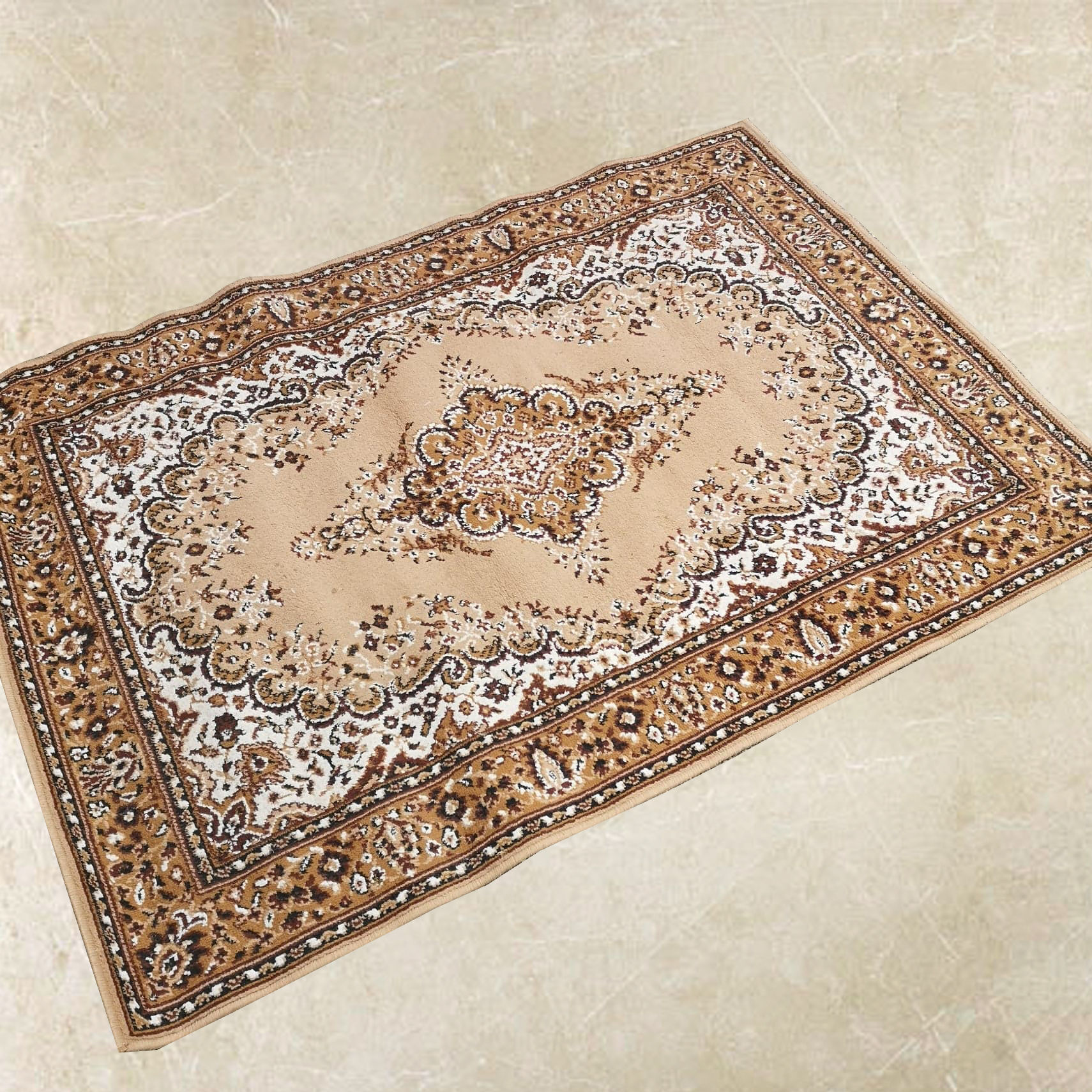 Orange Beige Persian Rug