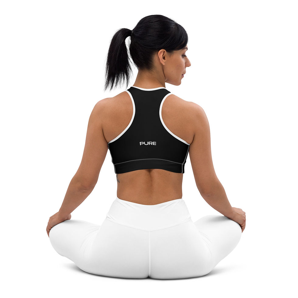Miniaturbild: Pure Sports Bra White, getragen und in Szene gesetzt von Model, Rückansicht