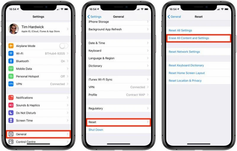 factory reset ios device - HowtoKR - howtokr