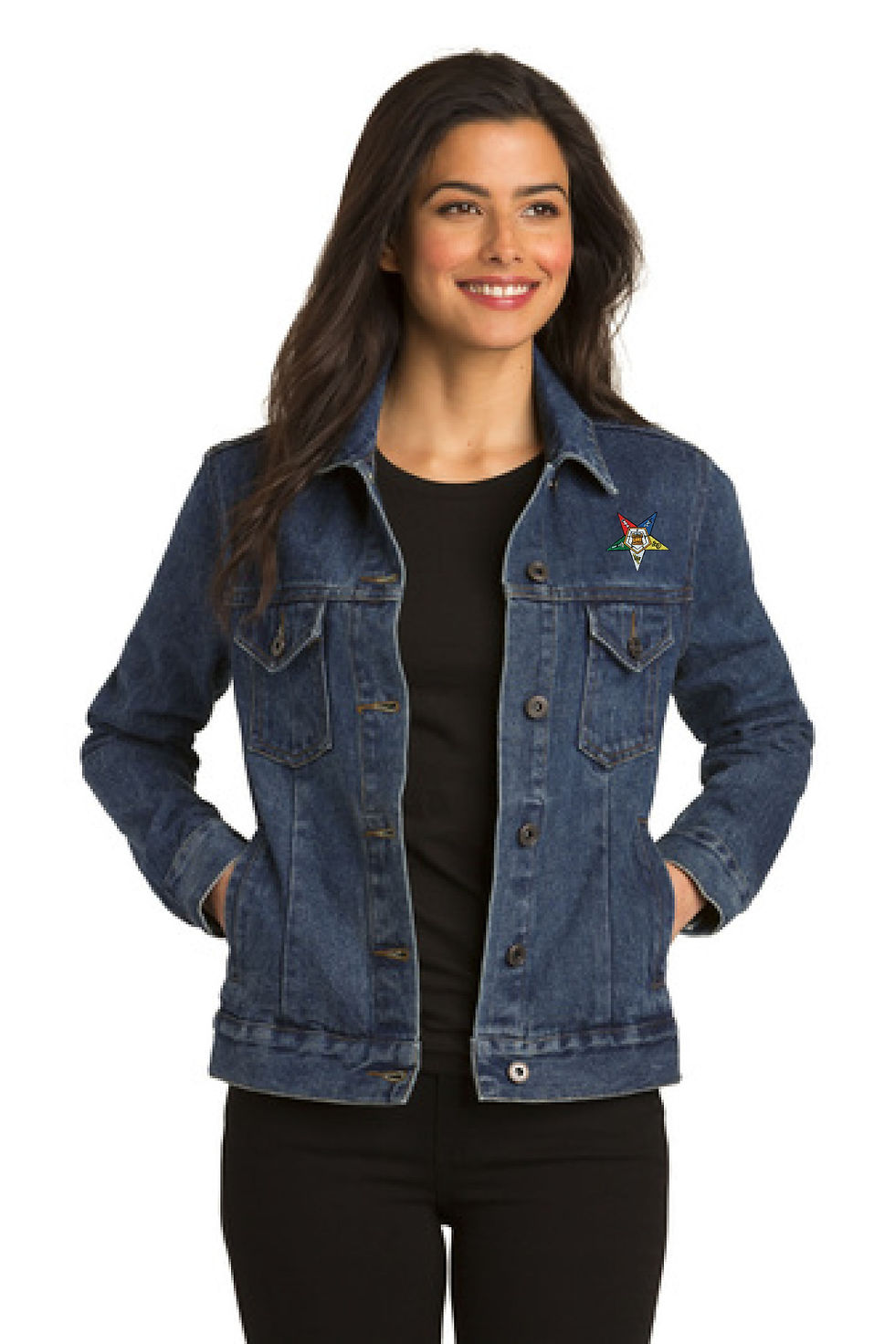 Thumbnail: Embroidered Ladies Denim Jacket