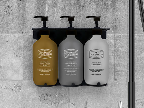 500ml Metal Bracket Front View - Citron Fresh Front Gold.jpg