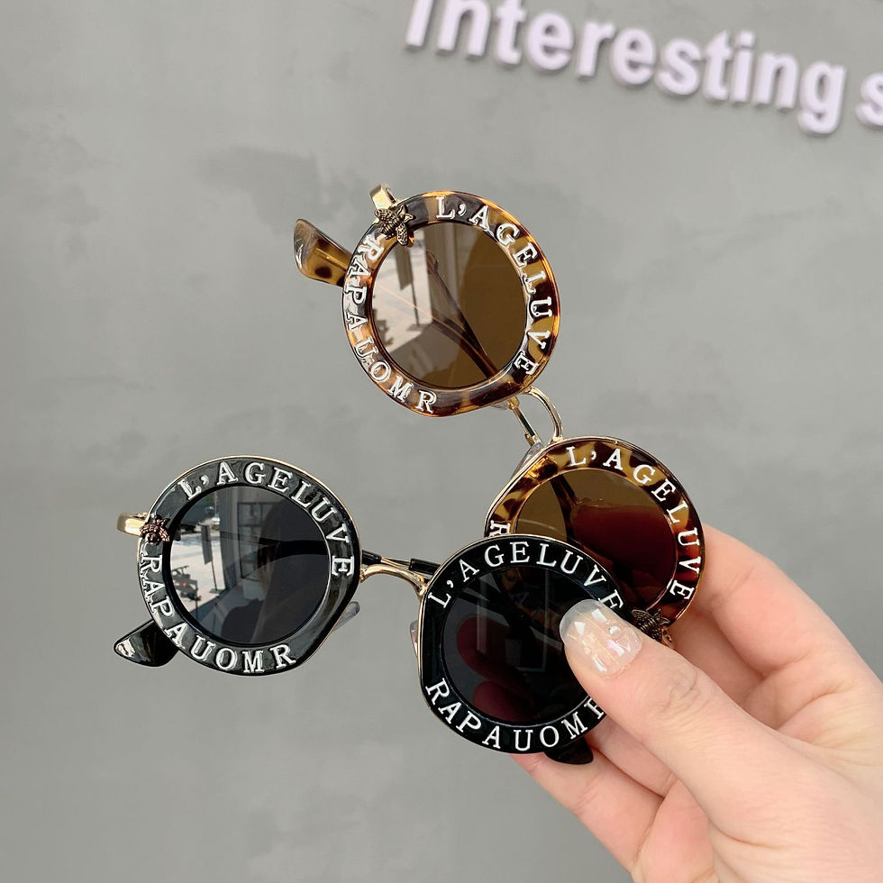 Thumbnail: Kids' Vintage Round Sunglasses with UV Protection
