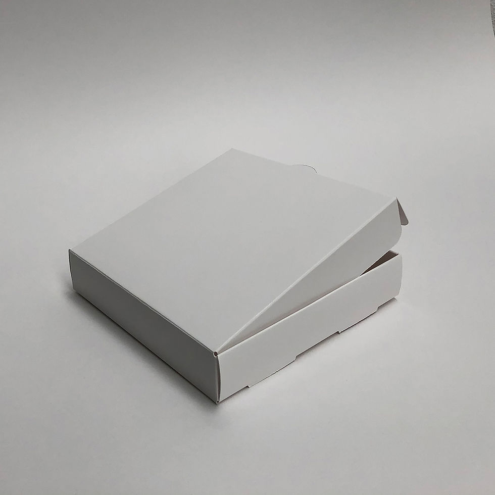 Miniatura: Caja charola con base y tapa integrada de 17 x 17 x 3.5 cm. (Mod 130)