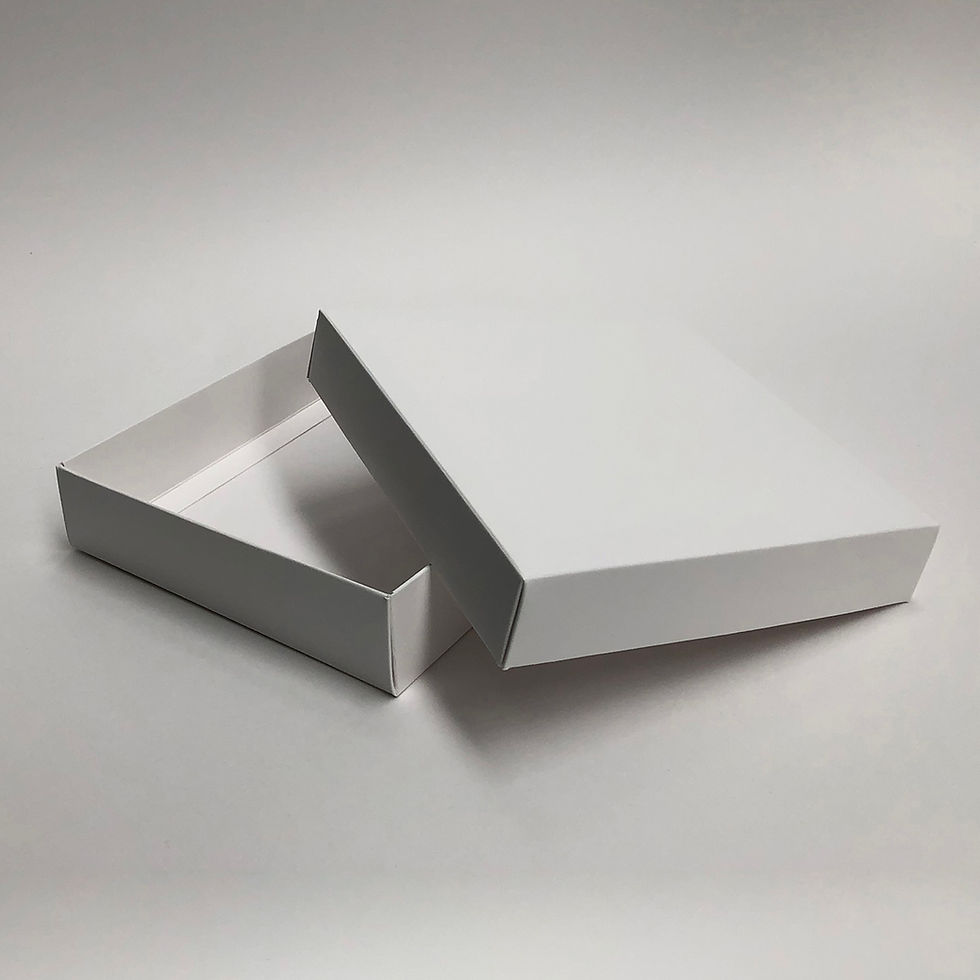 Miniatura: Caja charola con base y tapa (2 piezas) de 17.8 x 17.8 x 3.5 cm. (Mod 140)