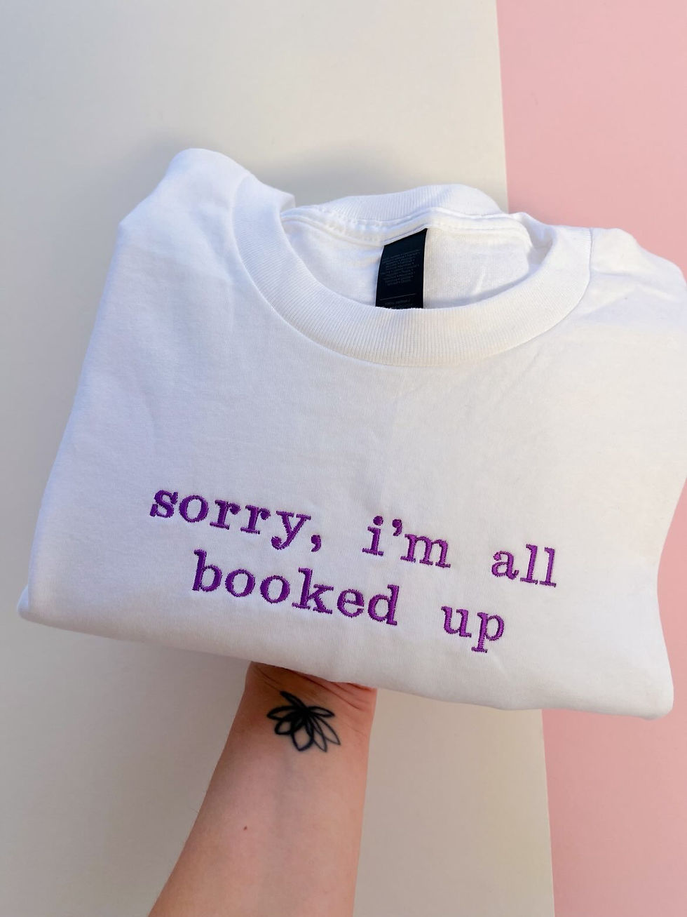 sorry i'm all booked up t-shirt