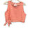Thumbnail: Dolce salmon pink linen blouse