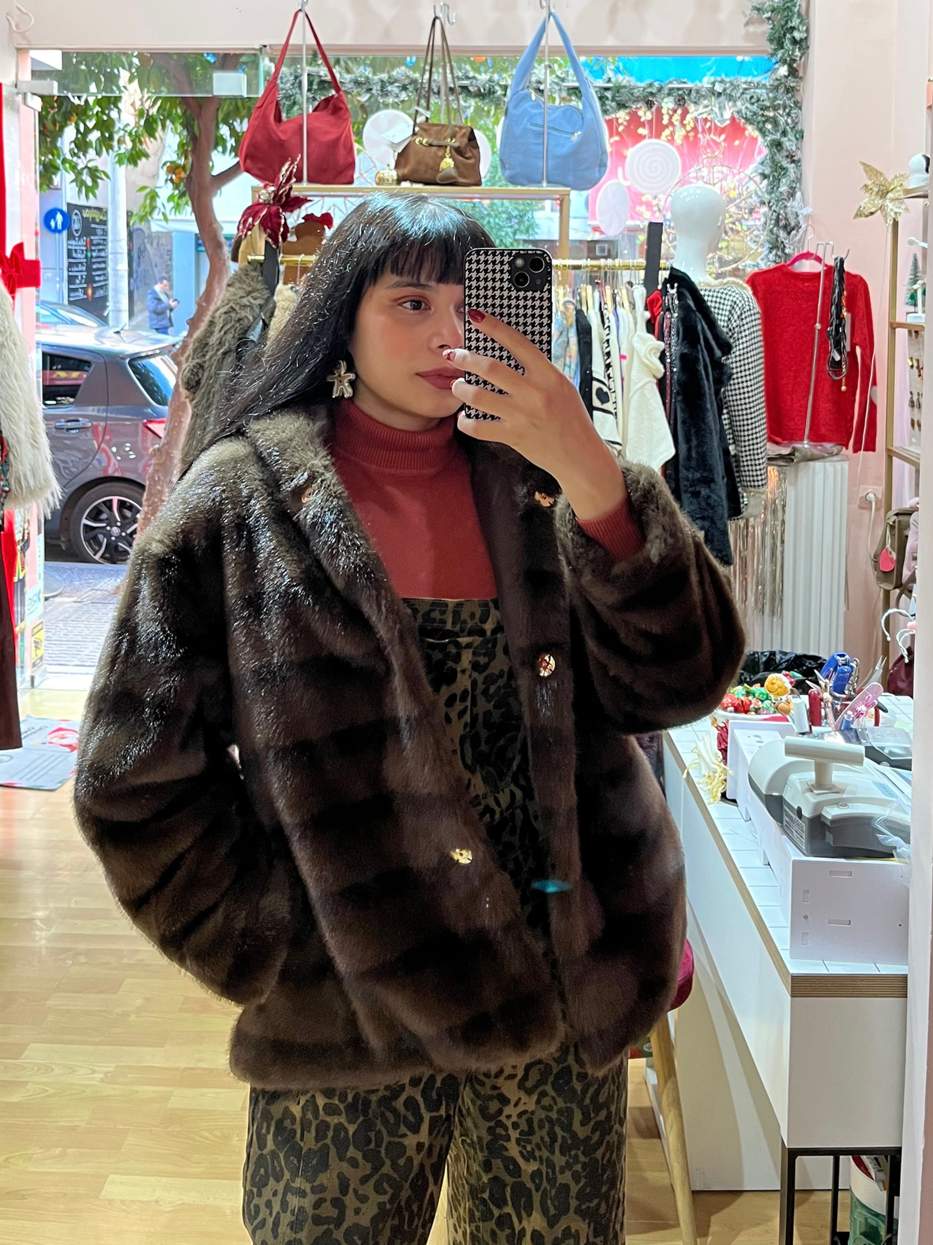 Margaux brown fur coat