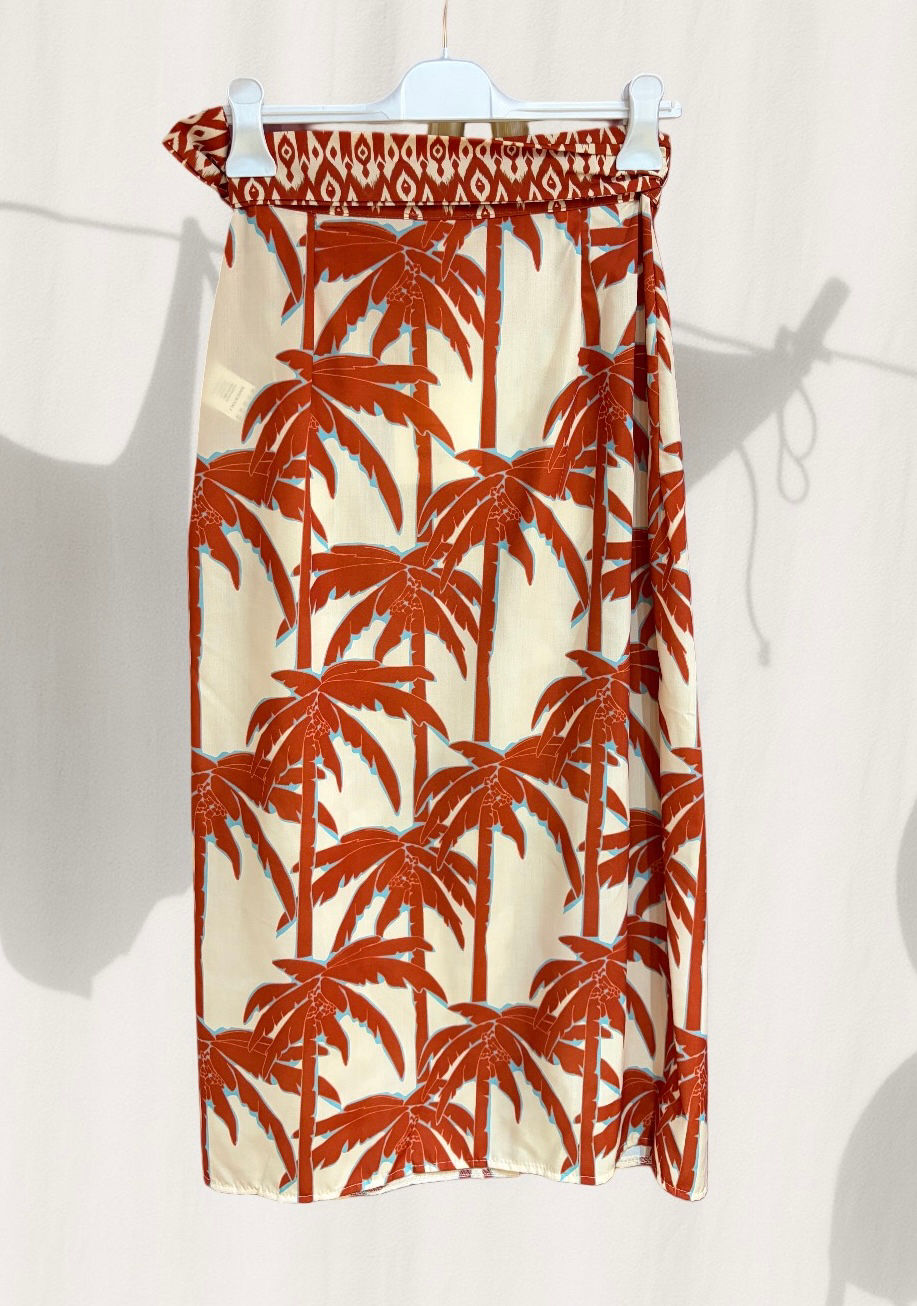 Thumbnail: Las Palmas brown wrap skirt
