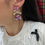 Thumbnail: Candy swirl pink earrings 