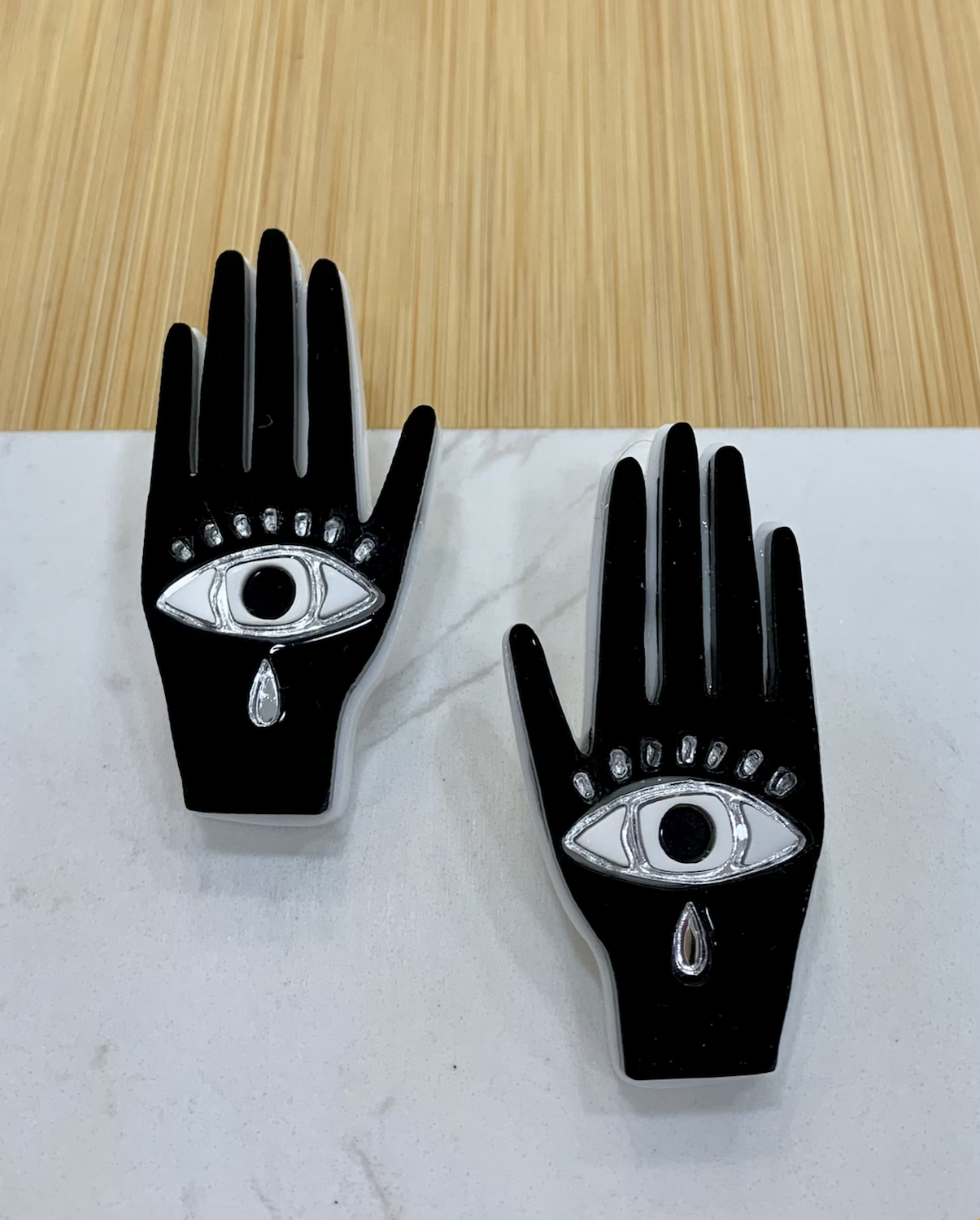 Hamsa eye earrings