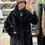 Thumbnail: Chloe black faux fur coat