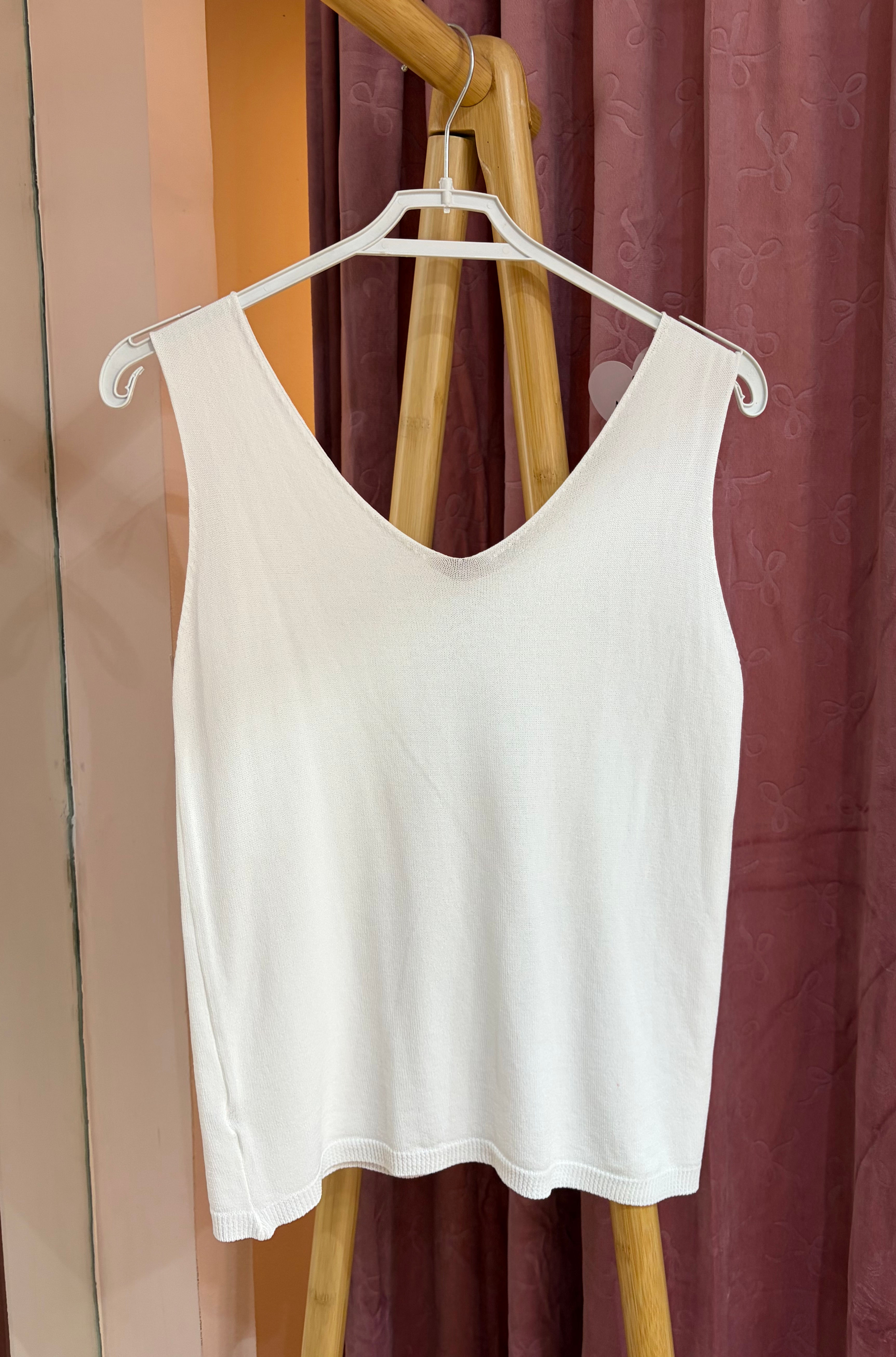 Etoile knit V-top