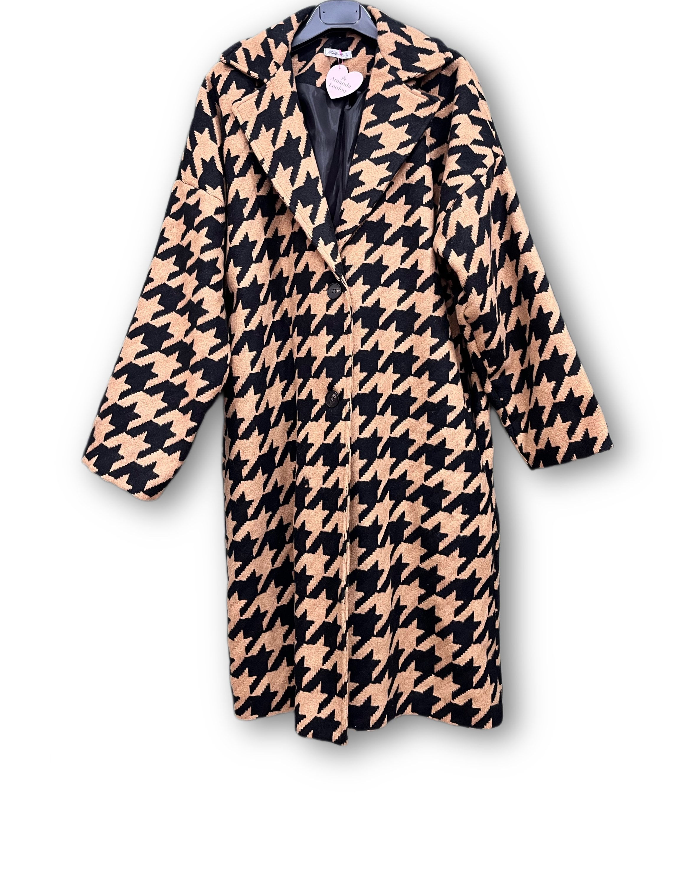 Odette camel and black coat