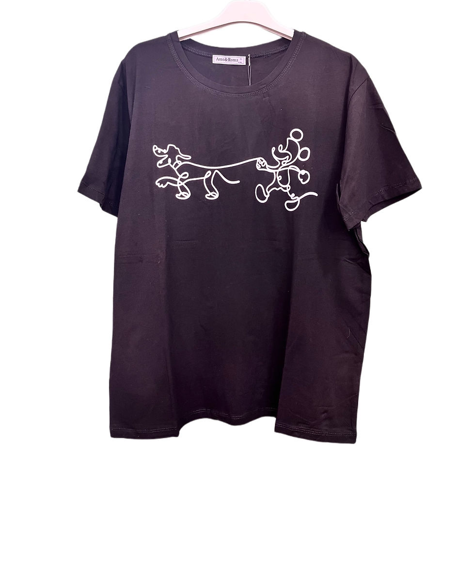 Holding Pluto black t-shirt