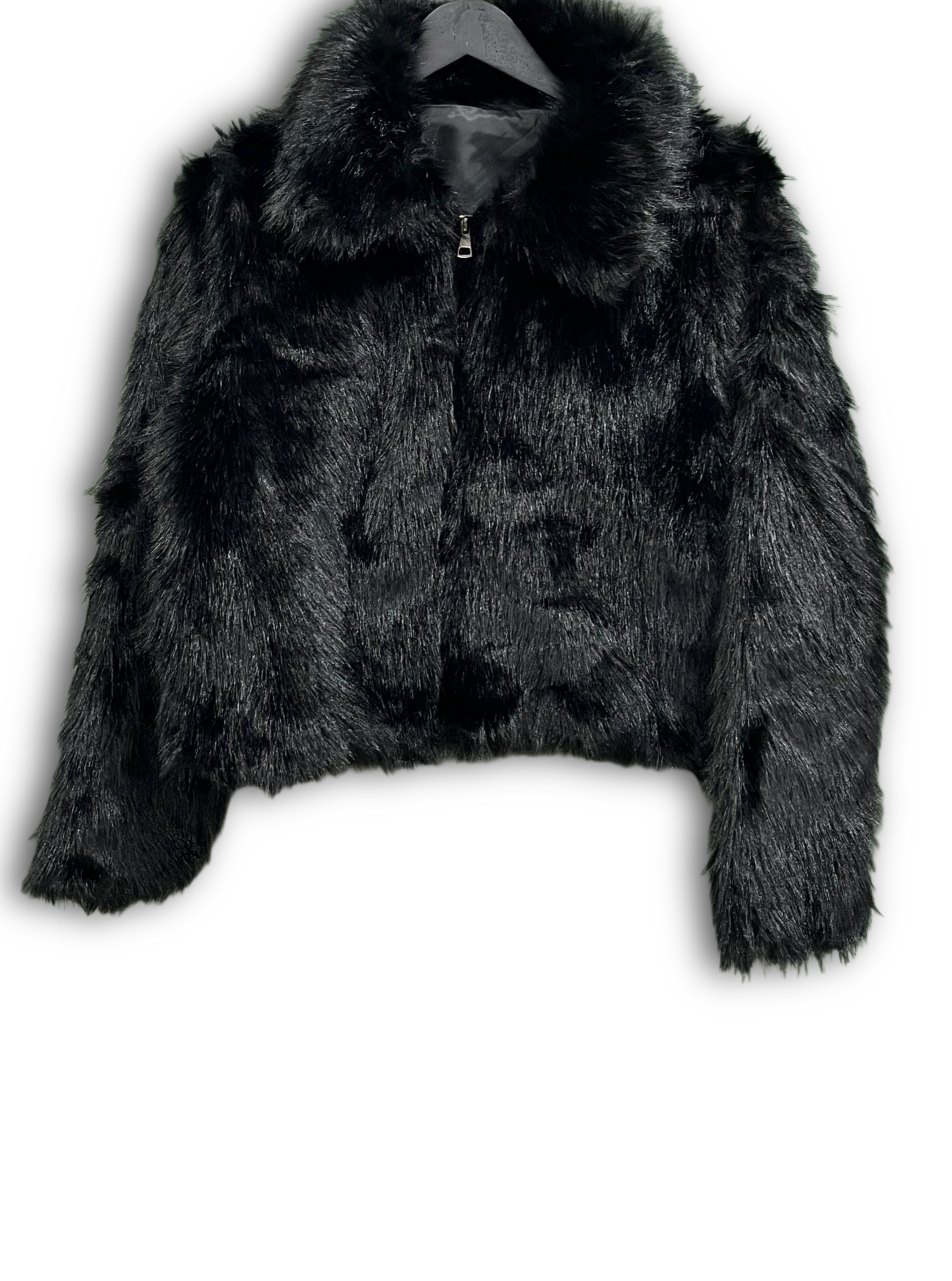 Marianna black faux fur coat 
