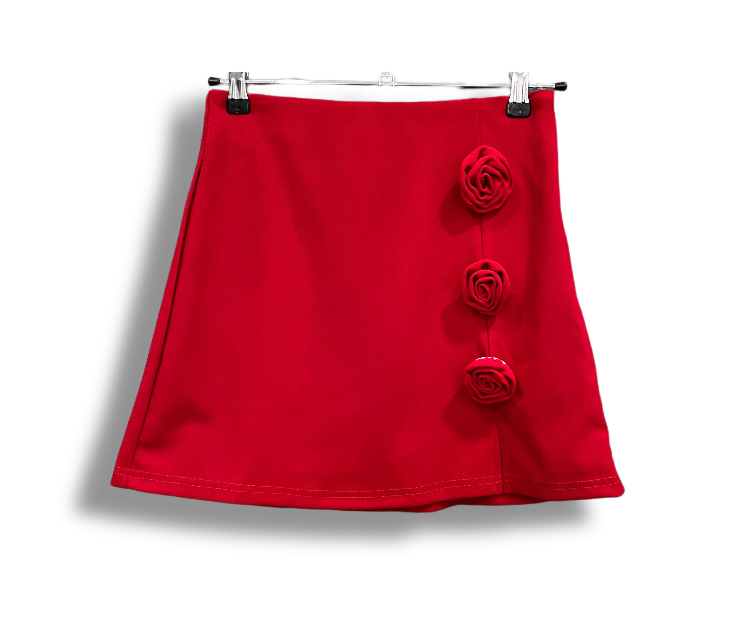 Red roses mini skirt