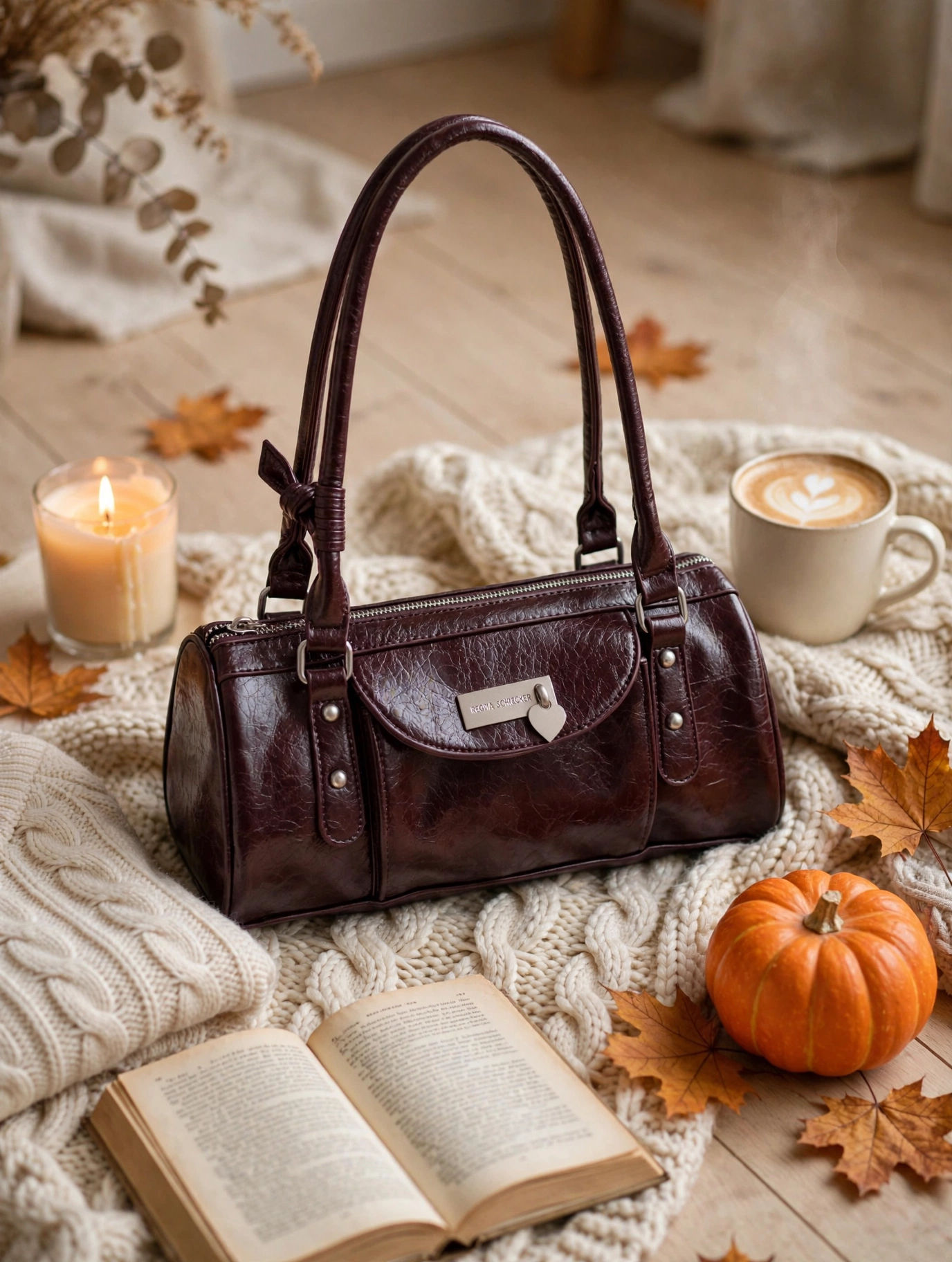 Regina bow bag bordeaux