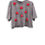 Thumbnail: Red daisies gray crop t-shirt
