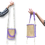 Thumbnail: Paloma lilac rattan bag 