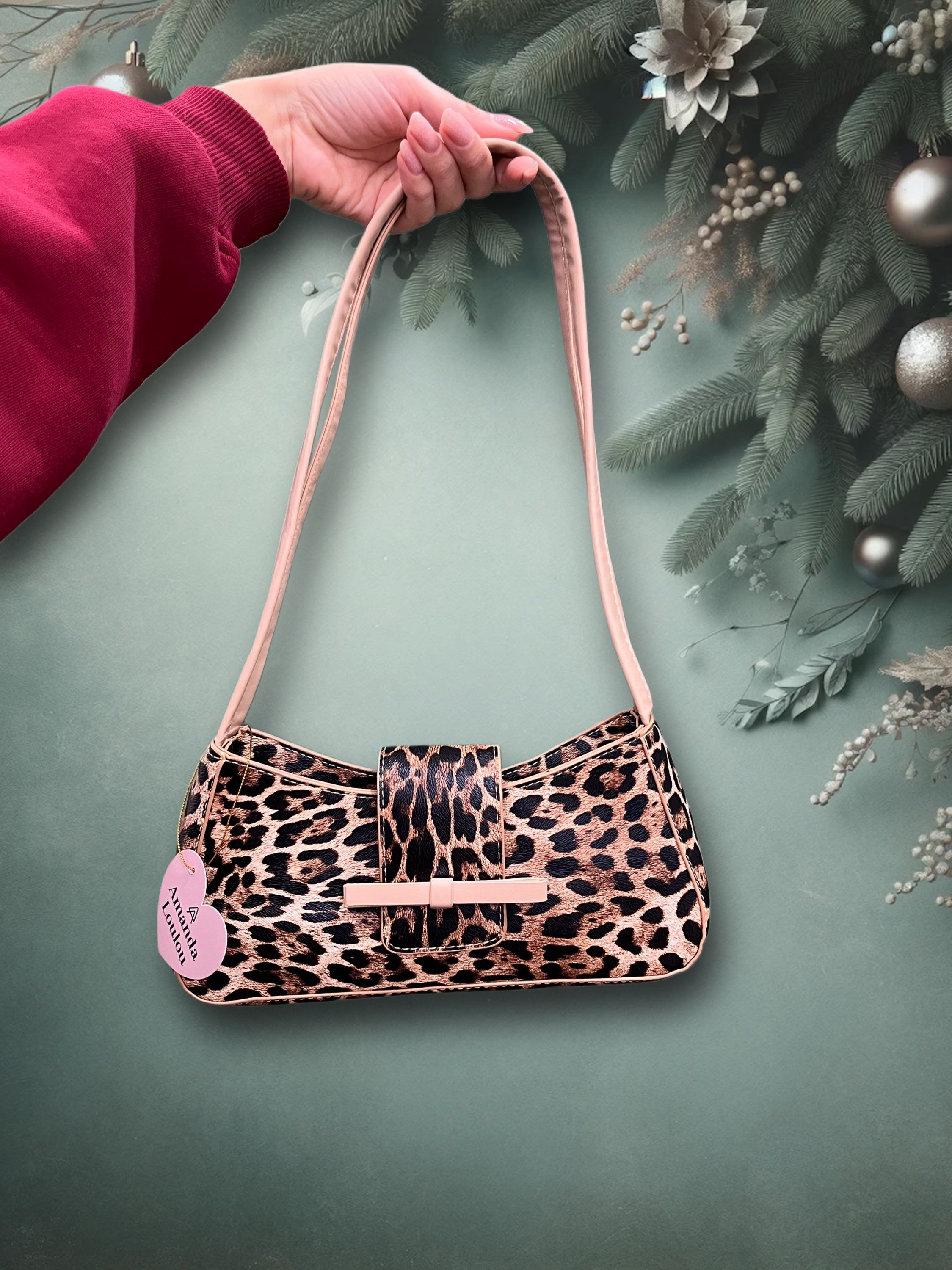 Scarlett leopard beige bag