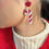 Thumbnail: Candy cane red earrings