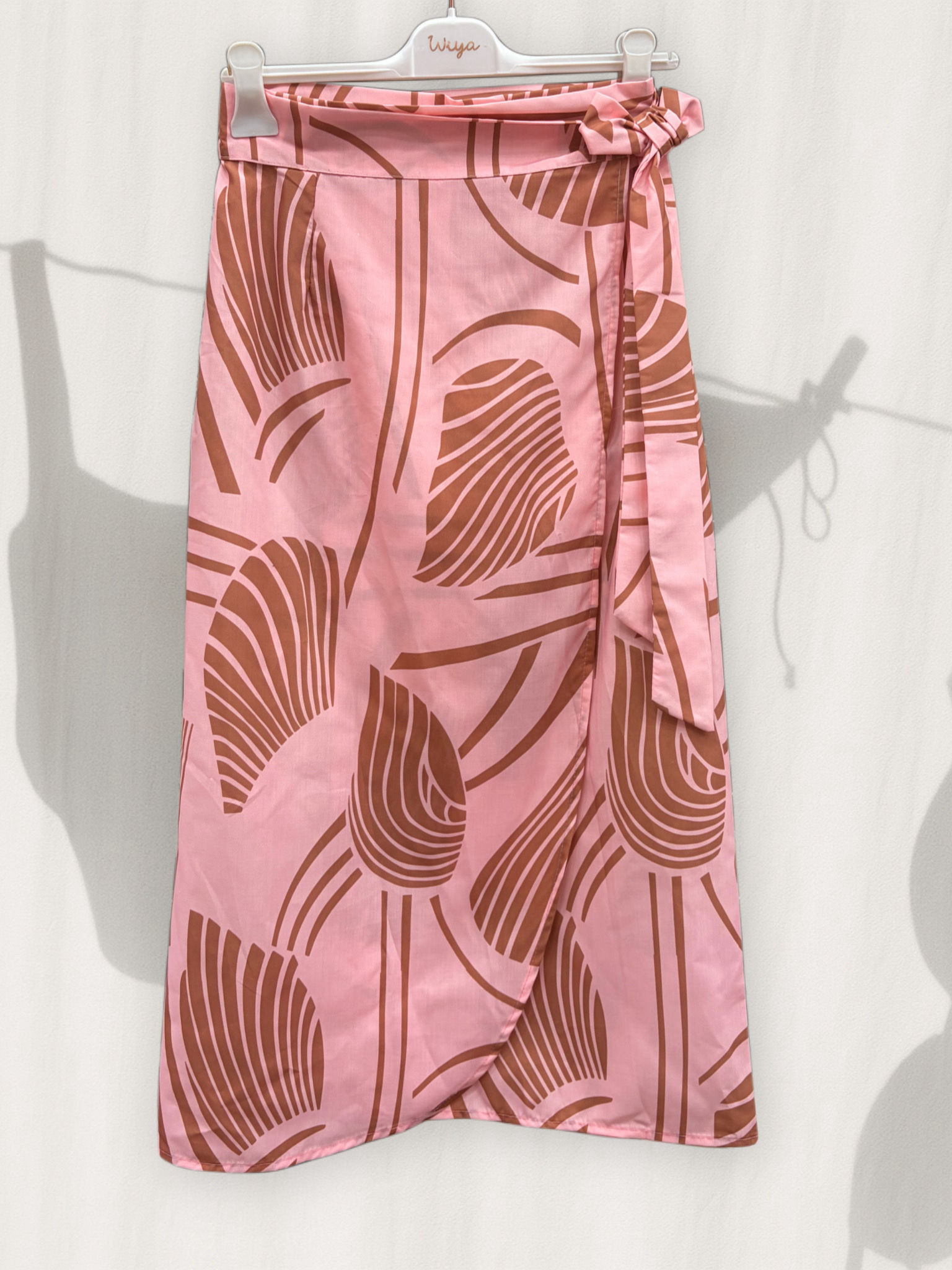 Mocha blush wrap skirt