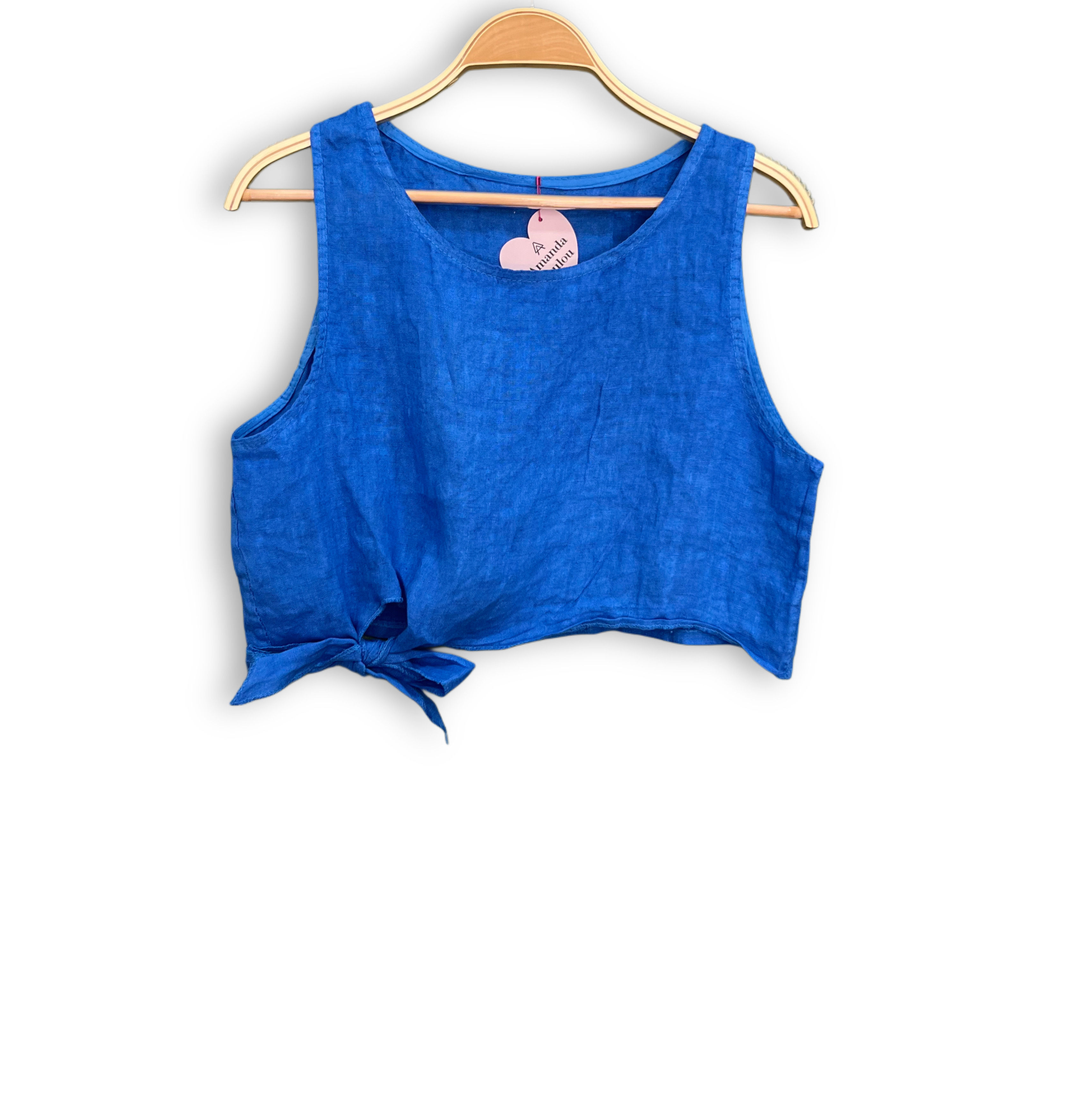 Dolce blue linen blouse 