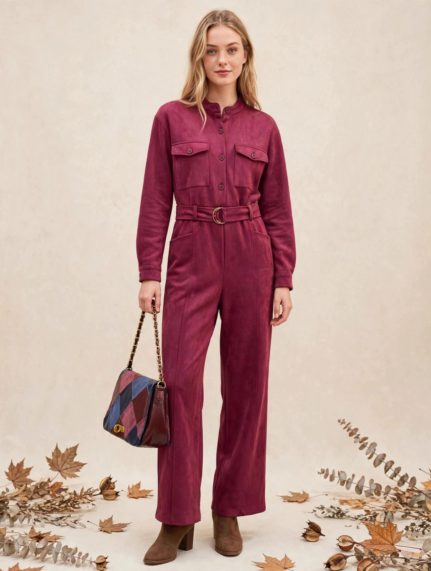 Butter bordeaux jumpsuit