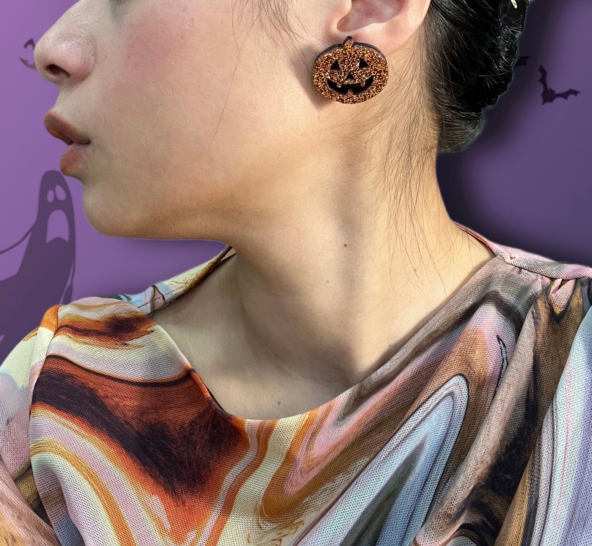 Pumpkin king earrings