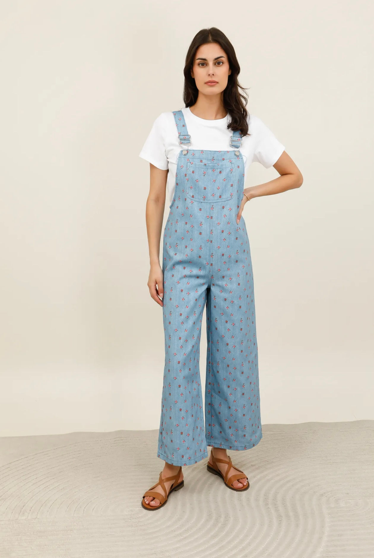 Fleur denim salopette