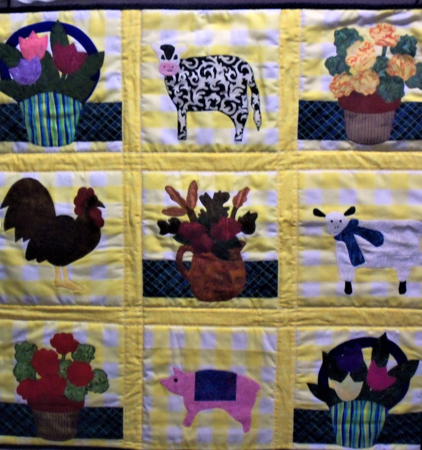 Midwest Farm Themed Wall Quilt: 30x30