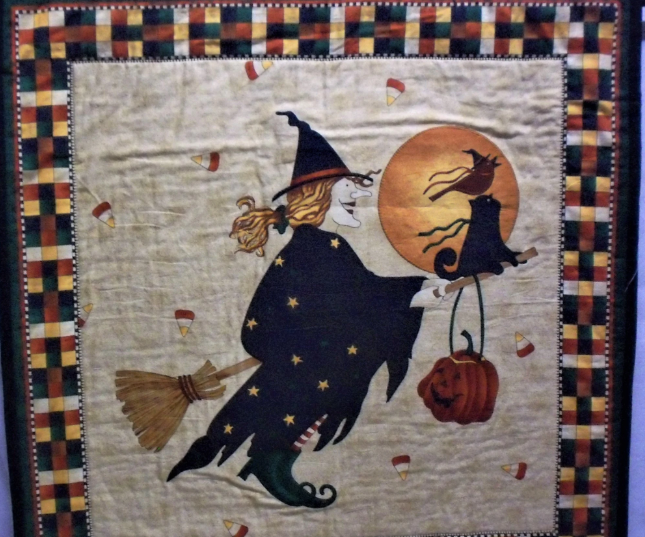 Halloween Wall Quilt: 24x24--Enhanced Panel Wall Decor