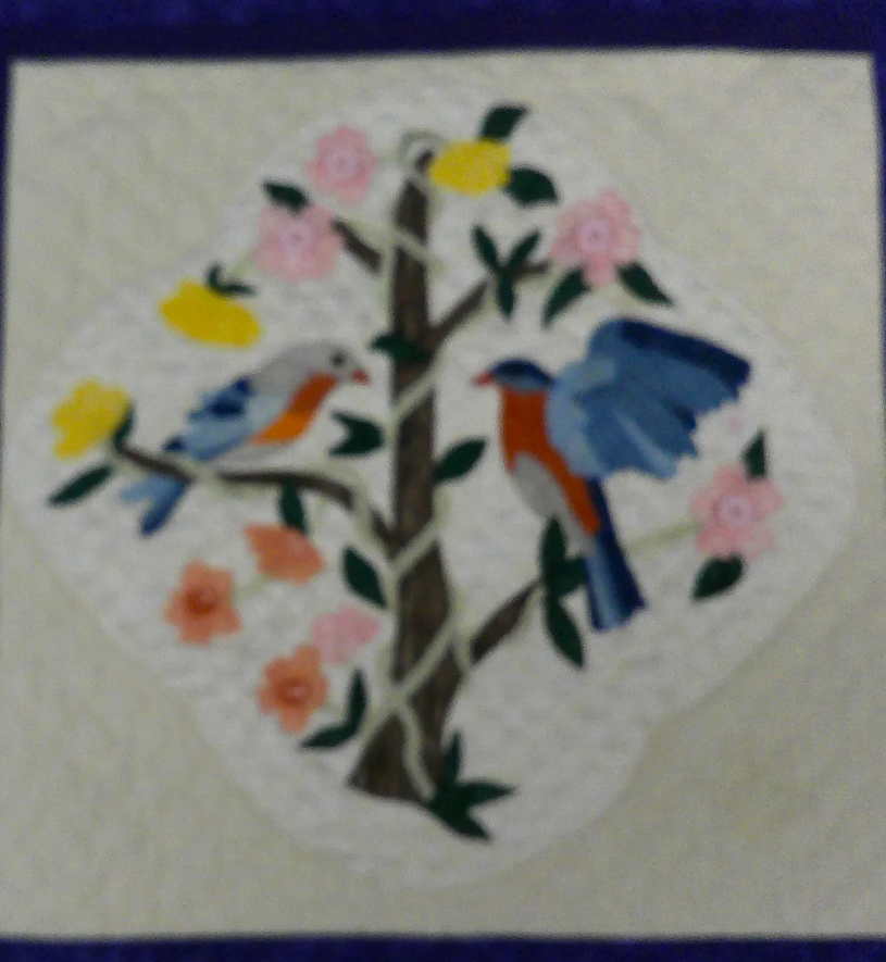Eastern Bluebird Wall Quilt: 14x14