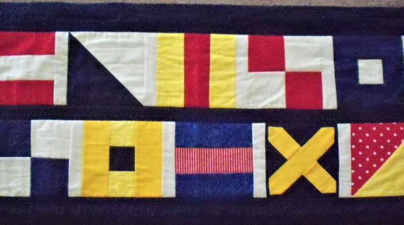 Nautical Flags Table Runner: 18x38