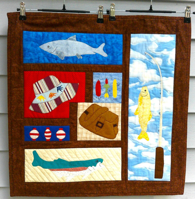 Fish Tails Wall Quilt: 24x24