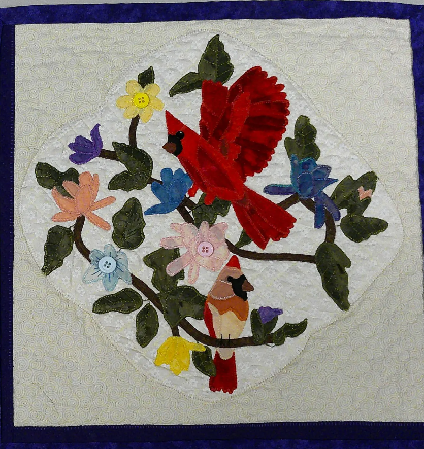 Cardinal Wall Quilt: 14x14