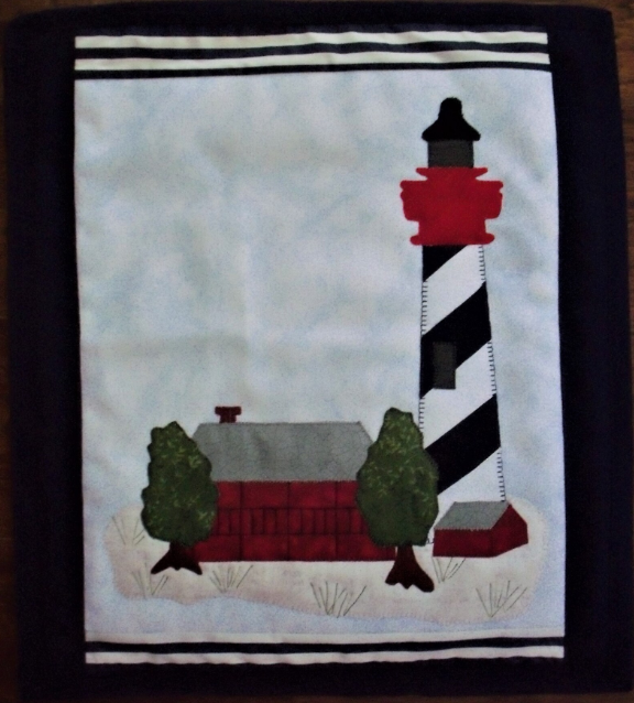 Thumbnail: Lighthouse Wall Quilts: Set of Three--Appliqued & Pieced Homecrafted Wall Decor