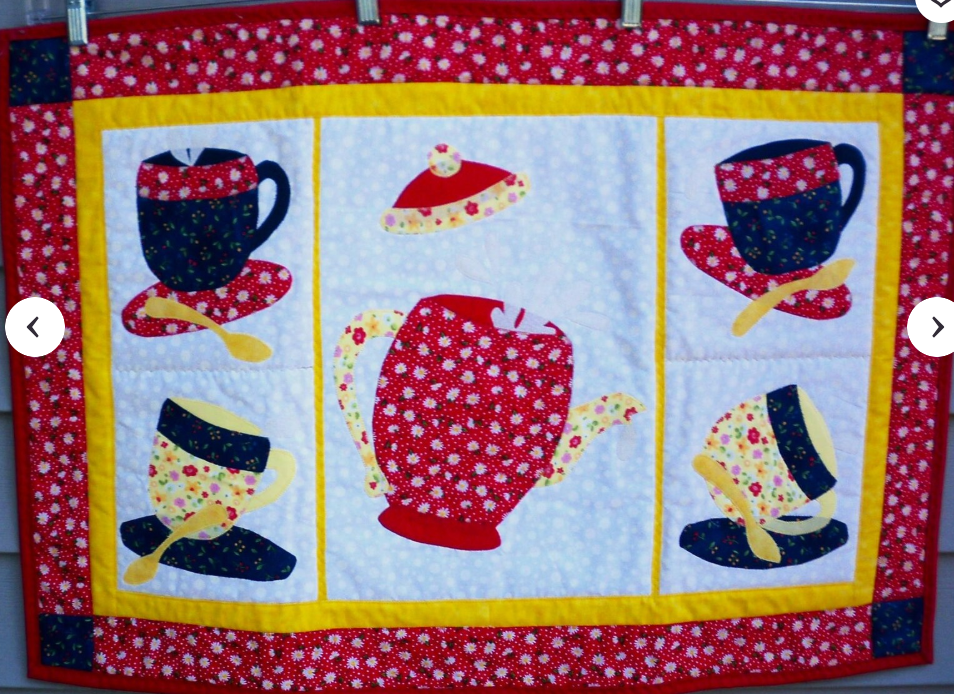 Coffee Klatch Wall Quilt: 33x23