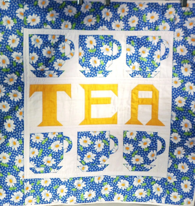 Tea for Six Wall Quilt: 29.5X29.5