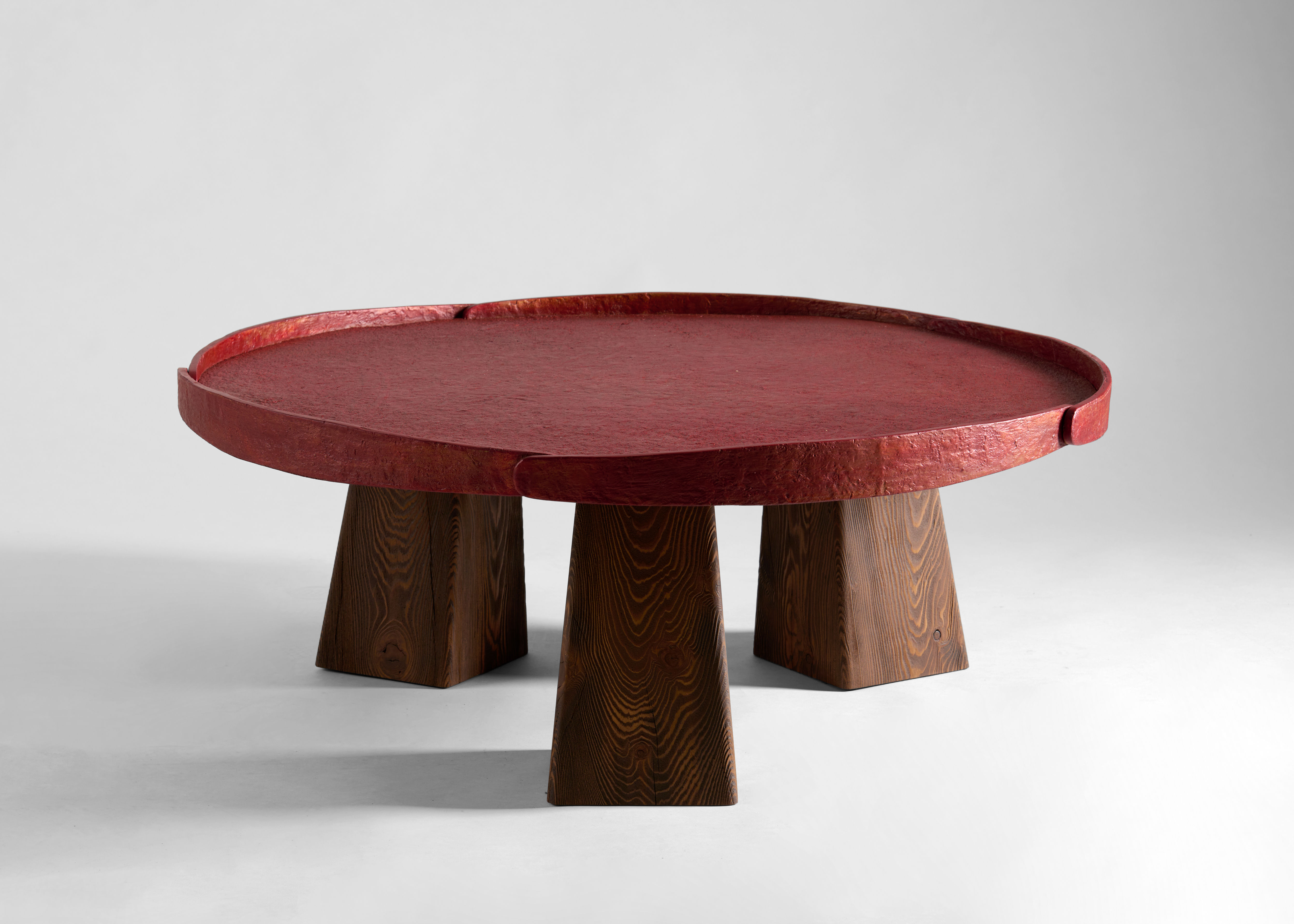 Arpi Coffee Table, Bronze and Wood by Aline Hazarian