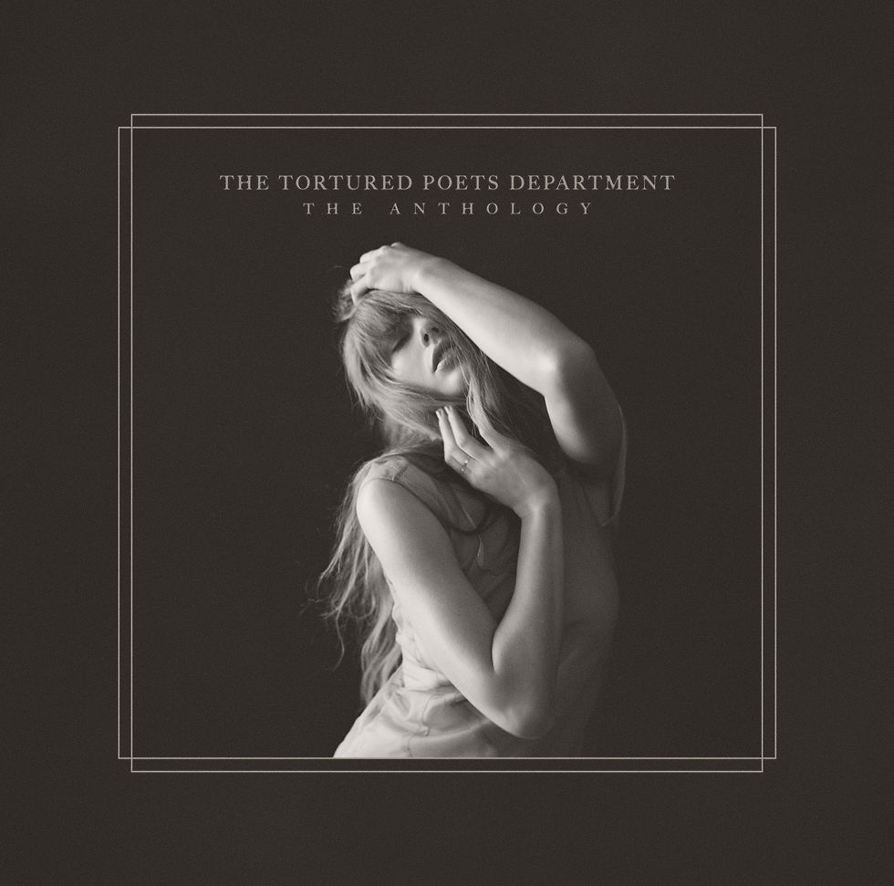 Capa da versão deluxe do álbum "The Tortured Poets Departament", de Taylor Swift.