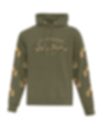 CHX-Wildfowl™ Heritage Hoodie by Canadian Huntress® in olive green, featuring custom CHX Wildfowl camouflage