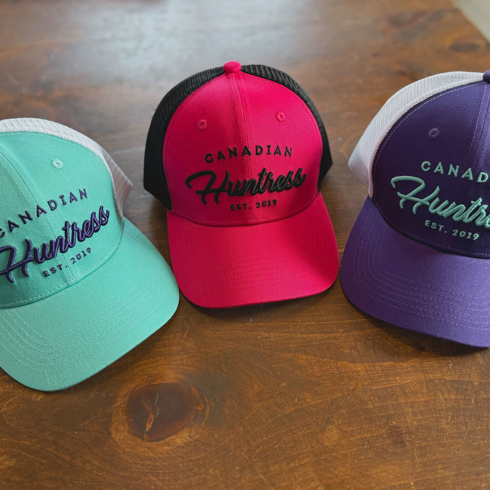 Canadian Huntress mesh snapback hat bundle teal purple fuchsia