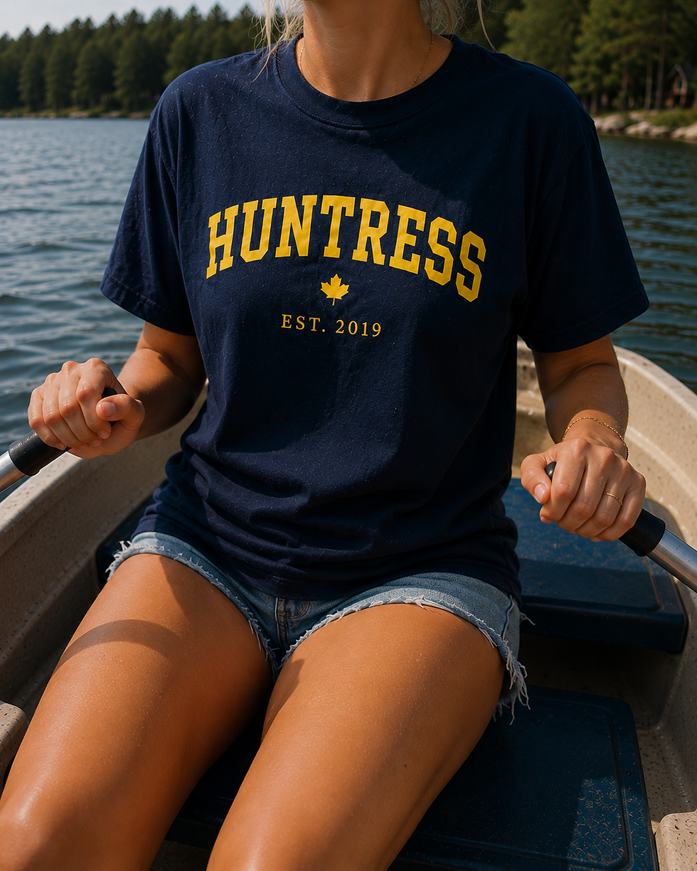 Canadian Huntress Nautical Navy Tee