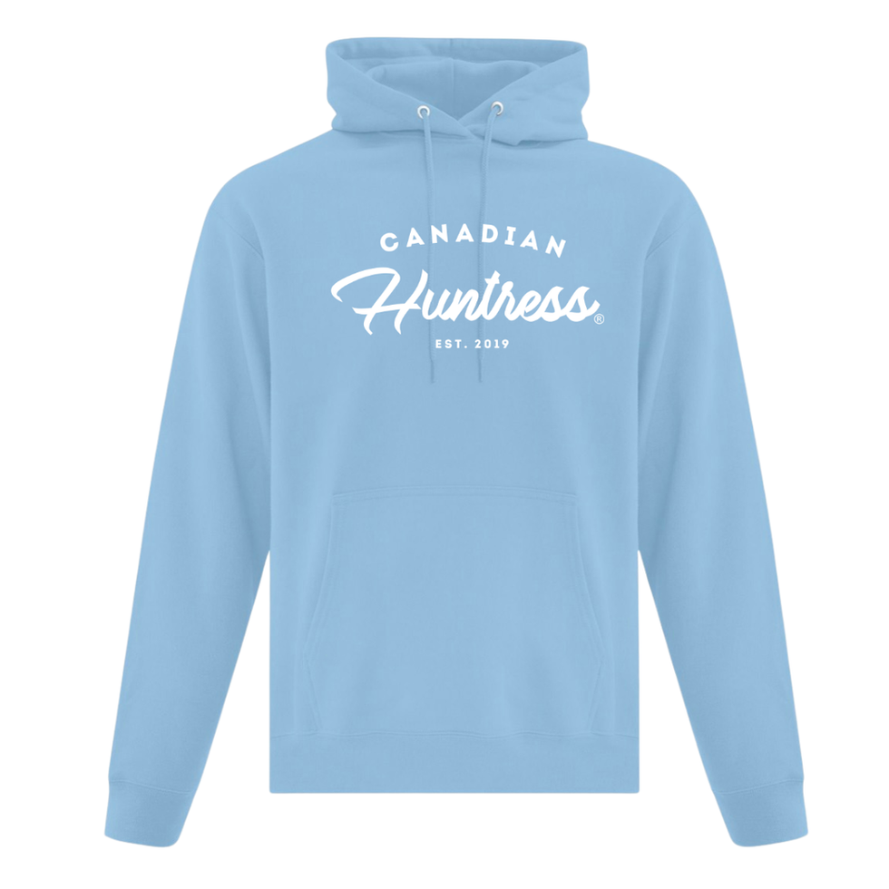 light blue hoodie