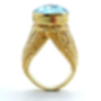Blue Topaz Gold Cocktail Ring