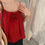 Thumbnail: A0023 Crimson Sleeveless Top